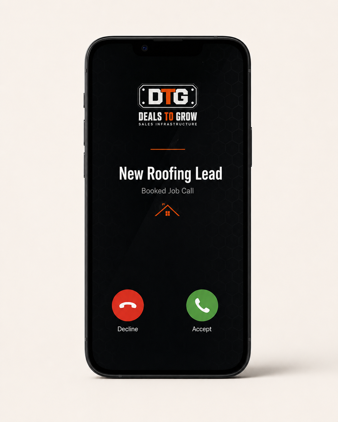 Booked call confirmation on a phone