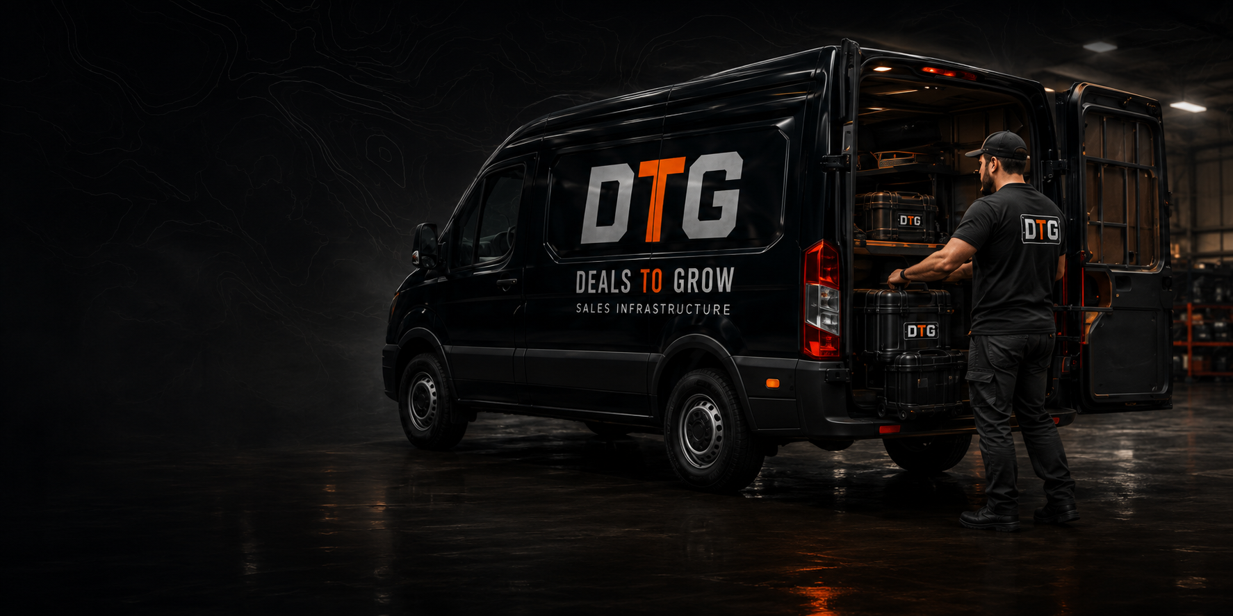 DTG van loaded with install kit, ready to roll out