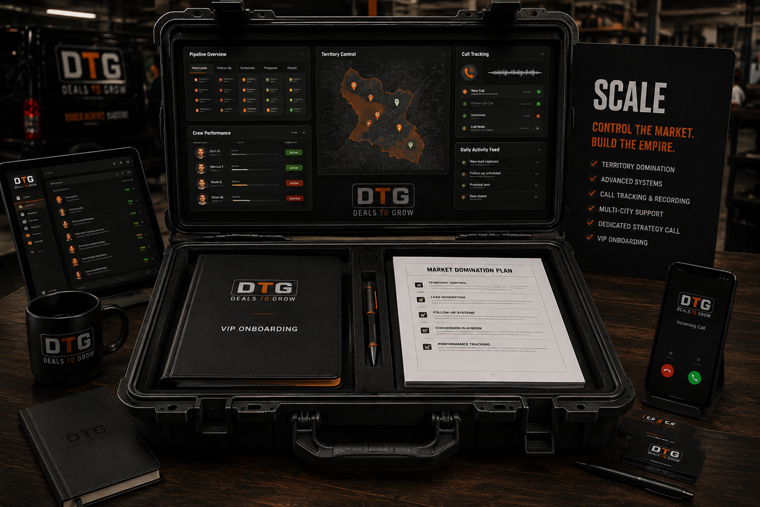Scale package — the full DTG market-domination kit