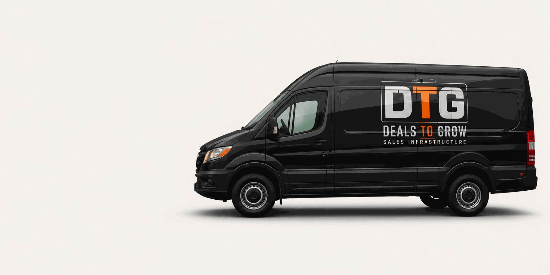 Black DTG van in profile