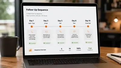 Follow-up sequence on a contractor desk
