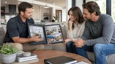 General contractor reviewing building plans