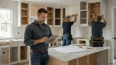 Modern remodeled kitchen interior