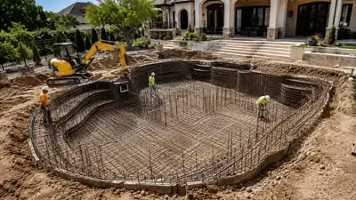 Custom backyard swimming pool