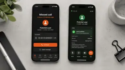 Contractor responding to a lead on a phone