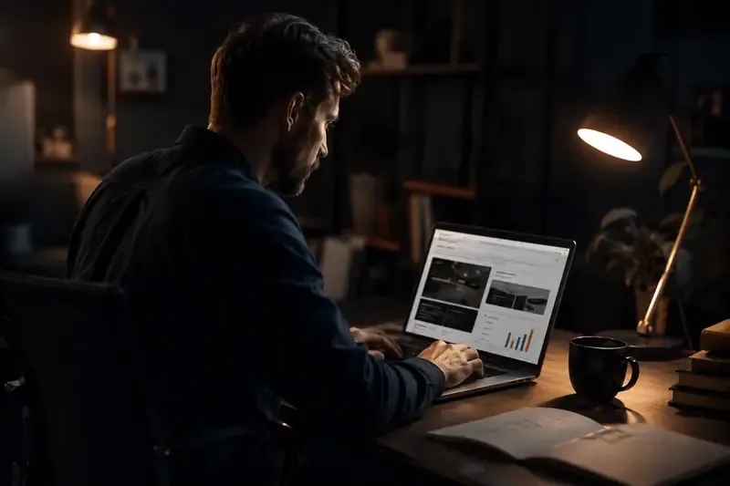 A freelancer working solo — no system behind the work