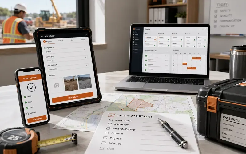 Field-to-office lead flow into the CRM
