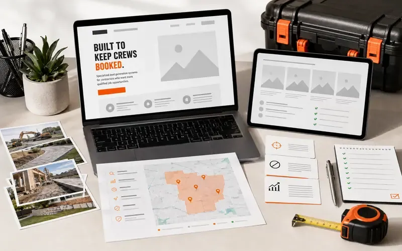 Landing page and content kit — the assets a DTG install ships with