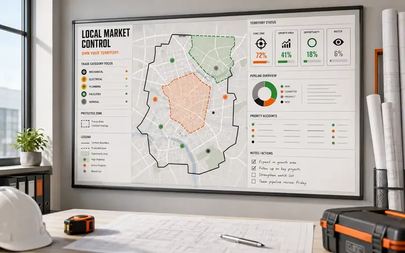 Local market board targeting landscaping neighborhoods