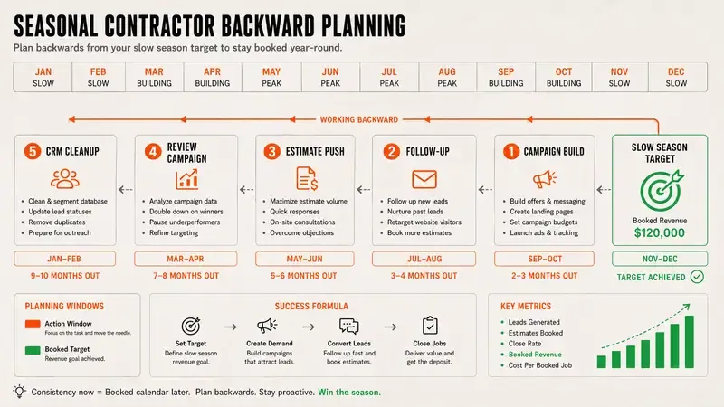 seasonal contractor marketing: the problem, cost, risk, and fix for each gap