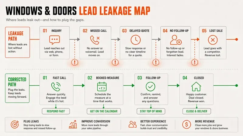 windows doors lead generation: the problem, cost, risk, and fix for each gap